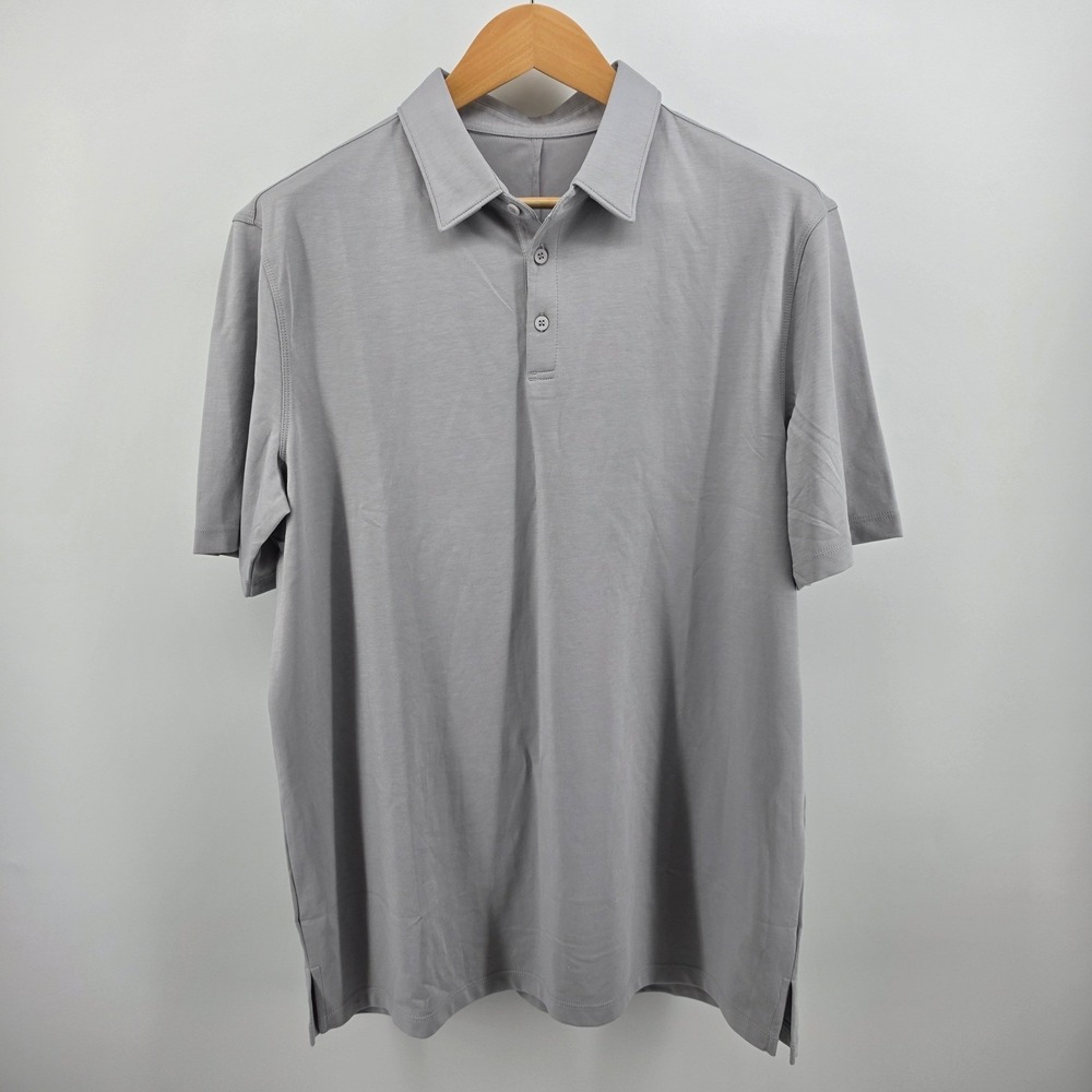 Jack Archer Jetsetter Polo Shirt Mens 2XL Gray Short Sleeve Cotton Nylon Blend